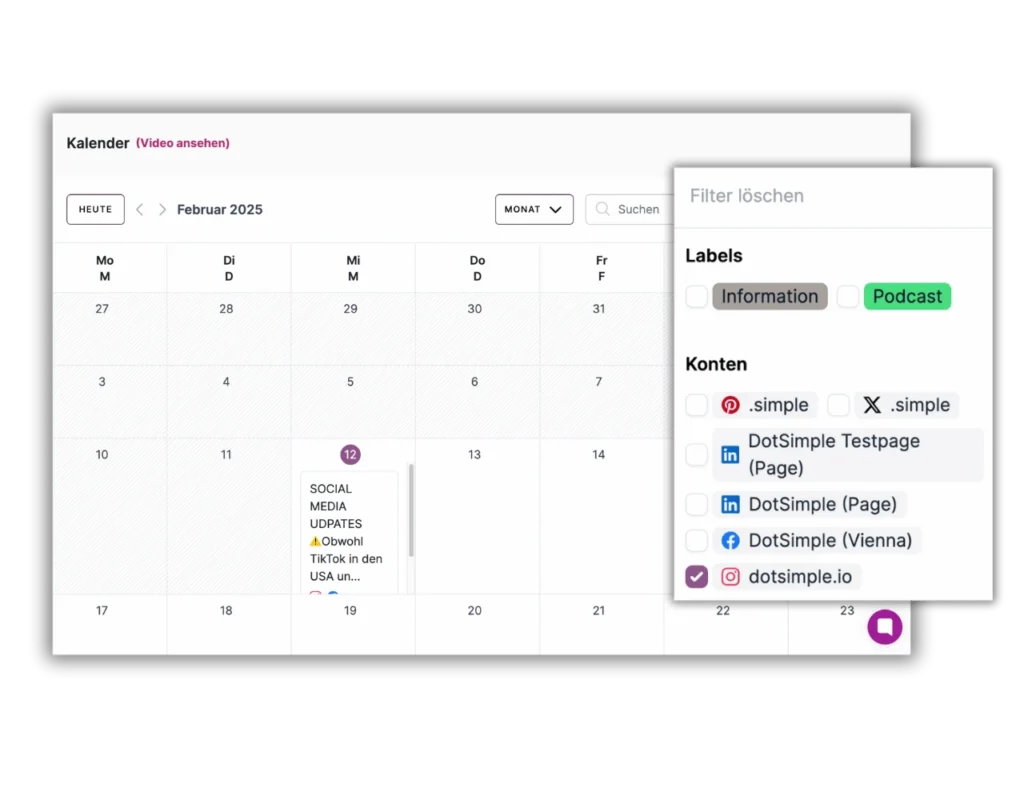 social media calendar