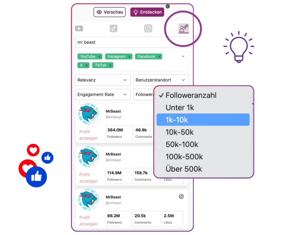 influencer button