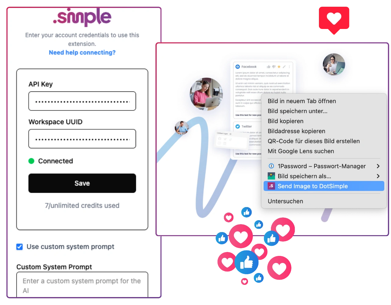 dotsimple chrome extension
